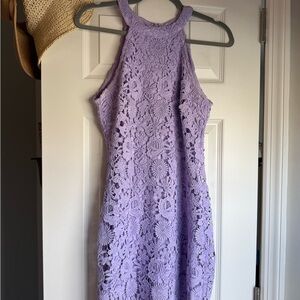 Lulu's Lilac Lace Mini Dress